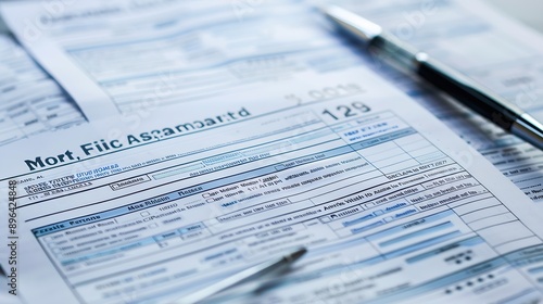 2019 IRS 1099 Miscellaneous income tax statement form showing federal income tax withheld for filing 2020 individual income tax return : Generative AI photo