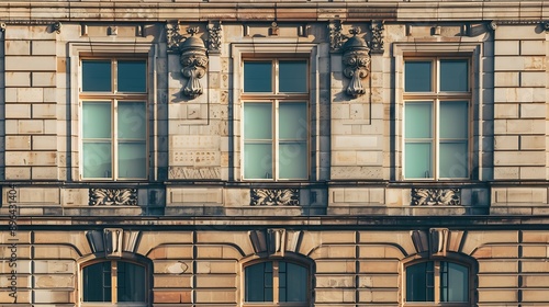 Minimalism in Urban Architecture  Photography The Royal Danish Theatre Facade Detail in Copenhagen Denmark : Generative AI photo