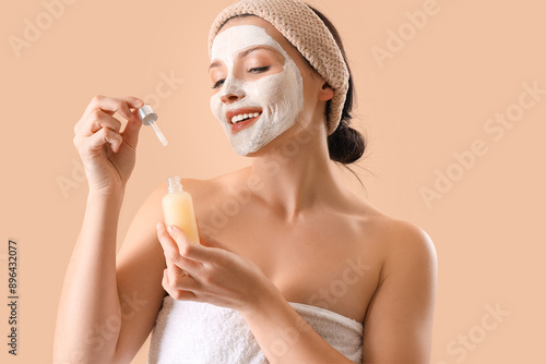 Beautiful woman with applie...