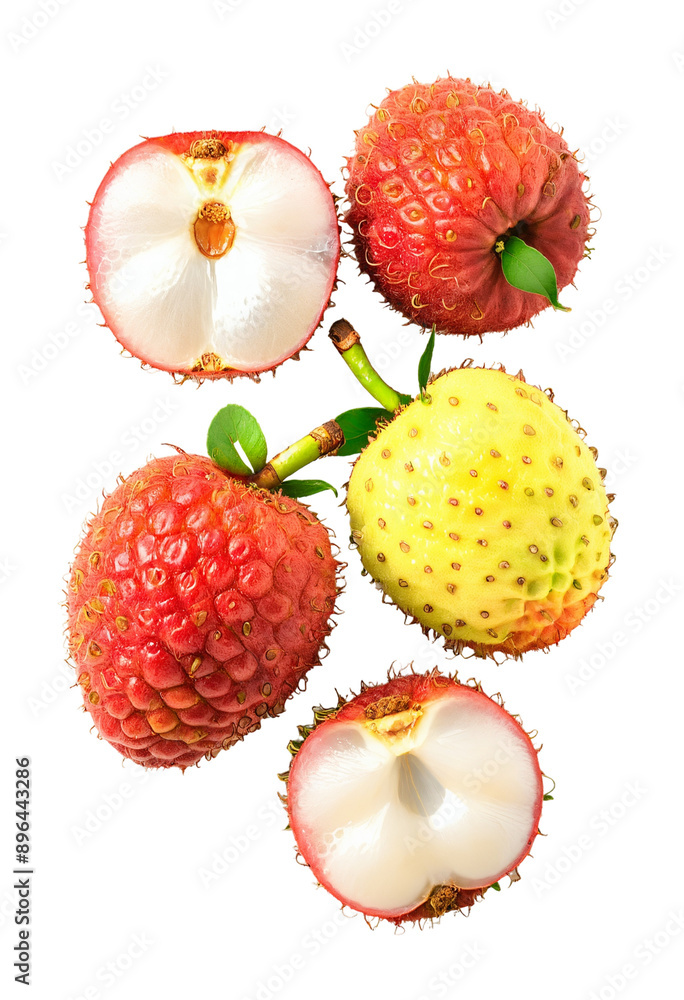 delicious Lychee isolated on white background