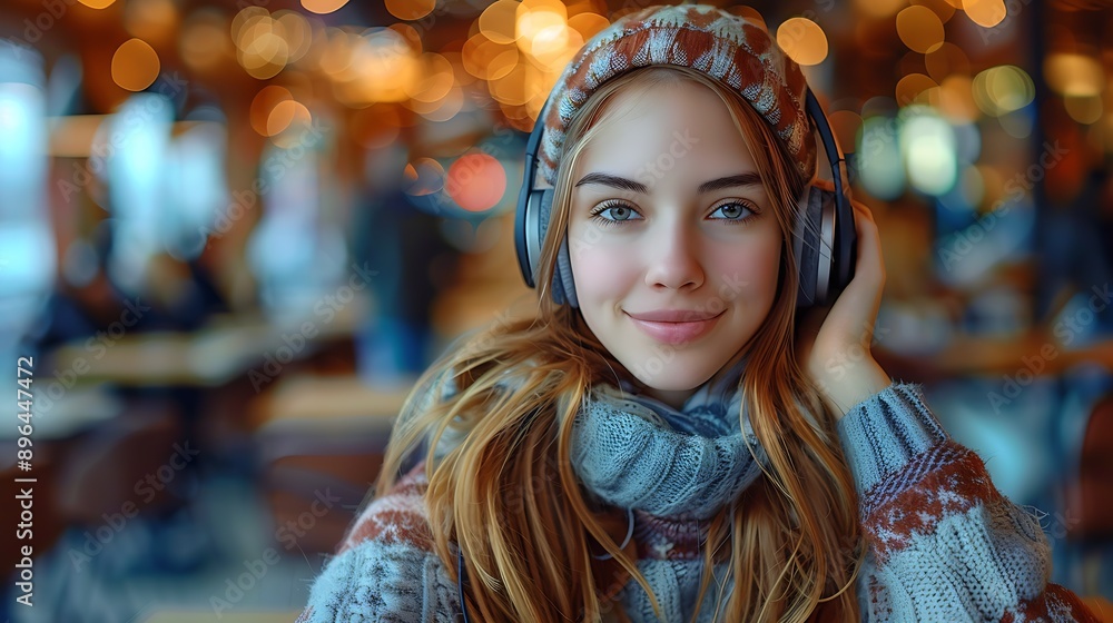 Happy gamer woman using Wireless Headphone : Generative AI Happy gamer woman using Wireless Headphone : Generative AI