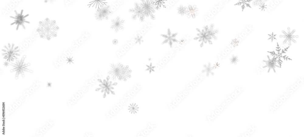 Gentle Snow Drift: Mind-Blowing 3D Illustration of Falling Holiday Snowflakes Gentle Snow Drift: Mind-Blowing 3D Illustration of Falling Holiday Snowflakes