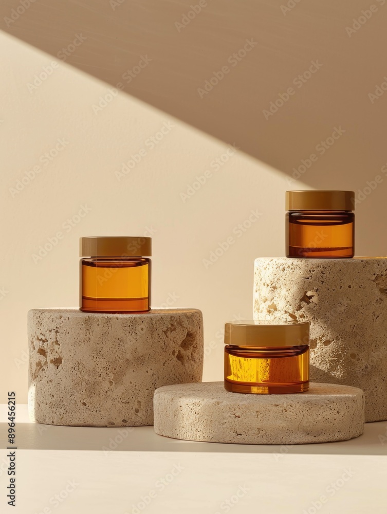 A pair of jars placed on a tabletop