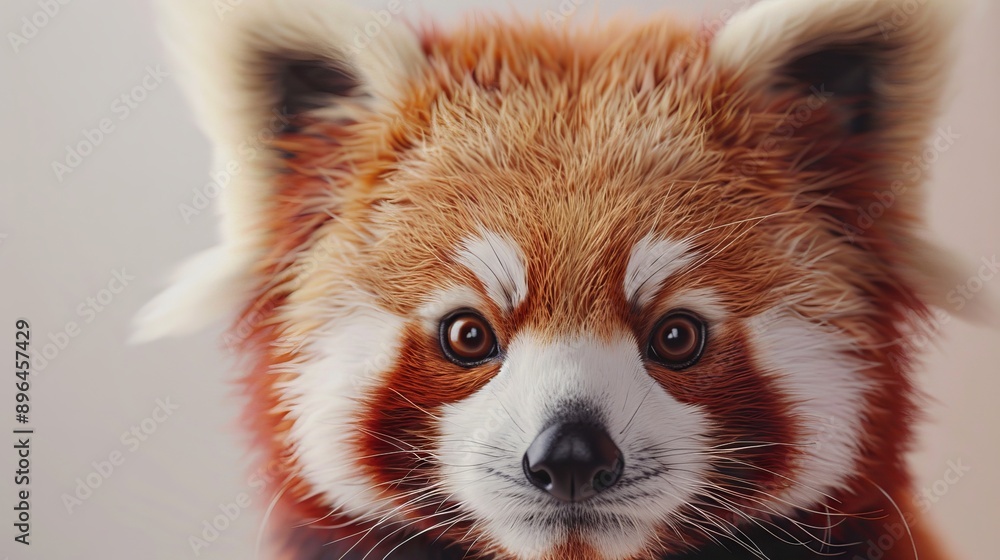Obraz premium Cute red panda. International Red Panda Day.
