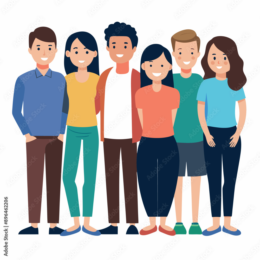 Obraz premium friends on white background