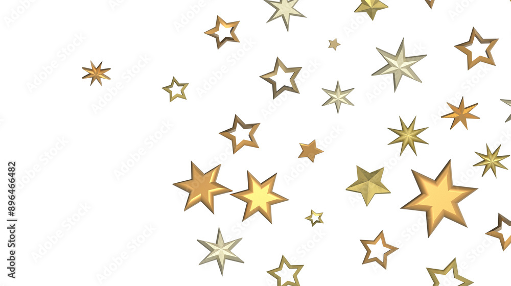 Holiday golden decoration, glitter frame isolated - Holiday golden decoration, glitter frame isolated -