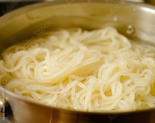 Cooking udon noodles