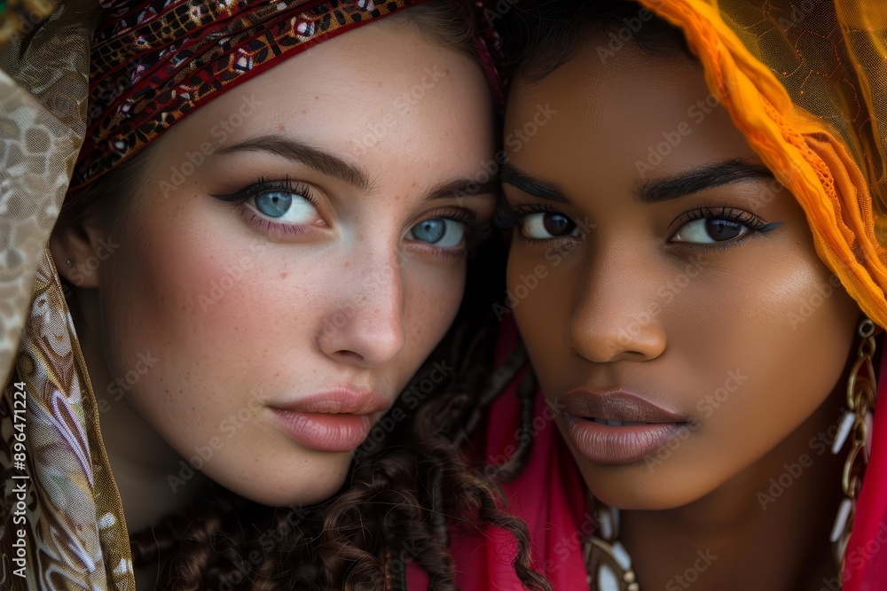 Obraz premium Diverse beauty Caucasian African Asian and Indian women of various ethnicities