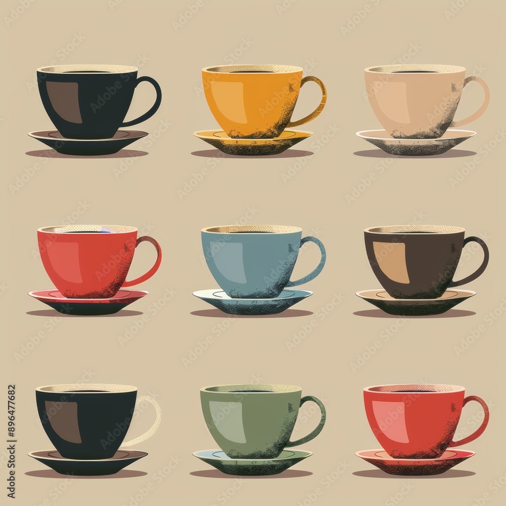 Retro coffe siebdruck Bild, Pop art Retro coffe siebdruck Bild, Pop art
