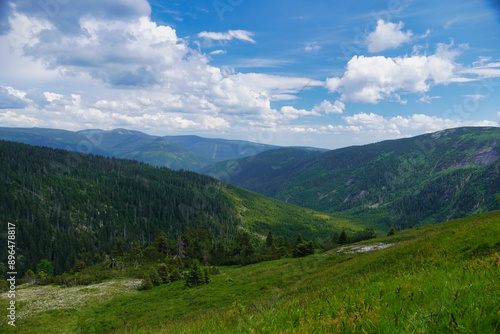 View of Labsky Dul in the Czech Karkonosze Mountains. photo