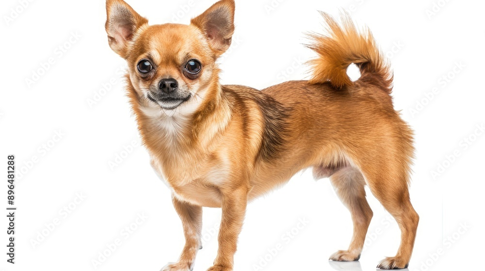 Obraz premium Chihuahua mix dog standing and looking ahead