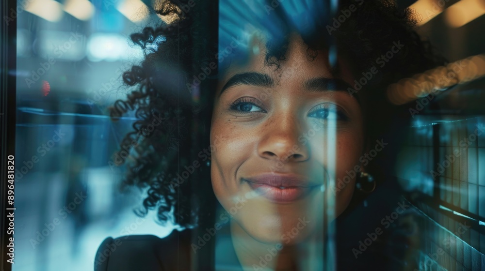 A person gazing out the window with a thoughtful expression, possibly contemplating life A person gazing out the window with a thoughtful expression, possibly contemplating life