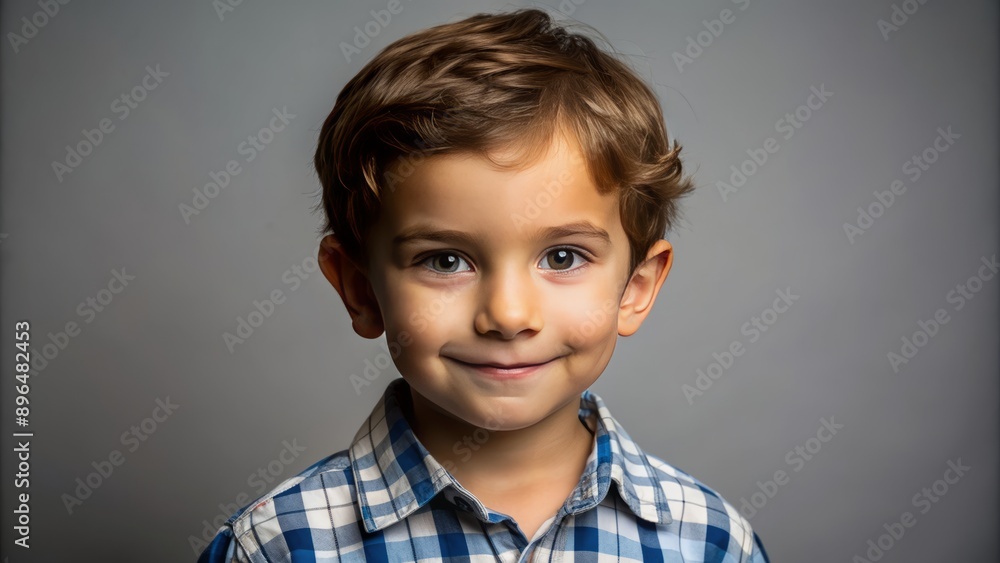Portrait of a confident young kid, headshot, isolated on transparent background Portrait of a confident young kid, headshot, isolated on transparent background