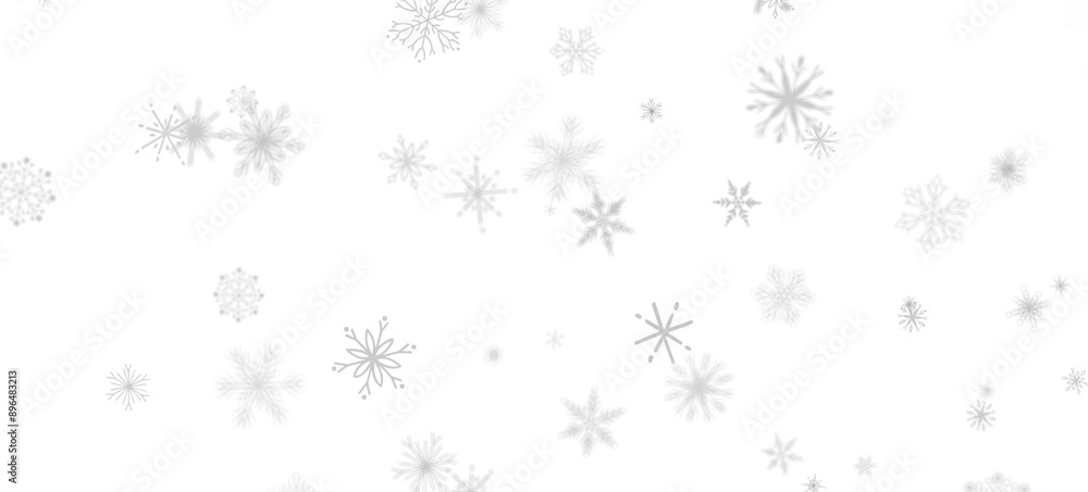 Frosty Snowfall: Mesmeric 3D Illustration Depicting Descending Holiday Snowflakes Frosty Snowfall: Mesmeric 3D Illustration Depicting Descending Holiday Snowflakes
