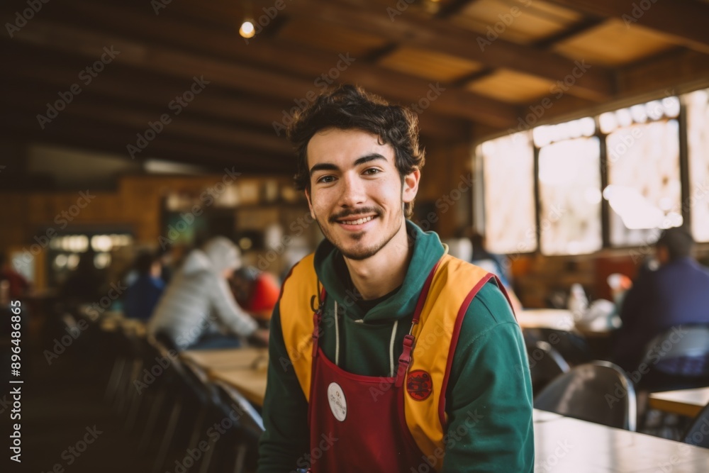 Fototapeta premium Portrait of a male volunteering working at community center