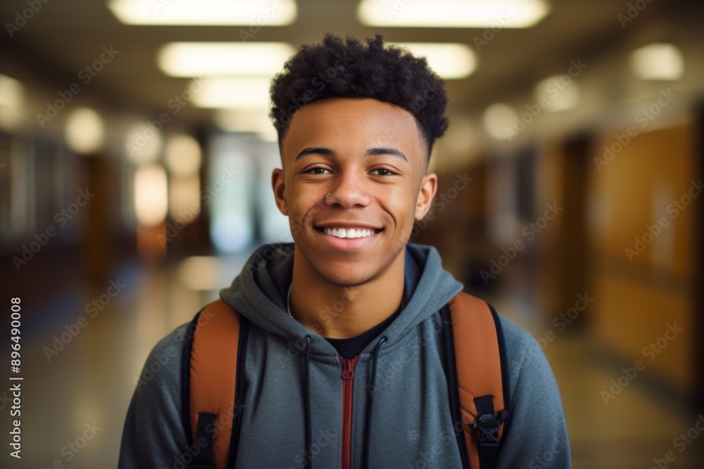Smiling portrait of a young male student on college campus Smiling portrait of a young male student on college campus