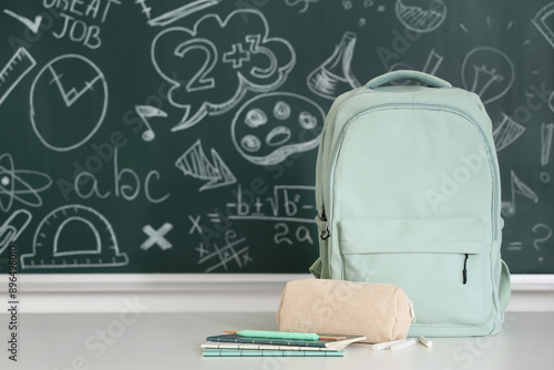 School backpack with pencil...