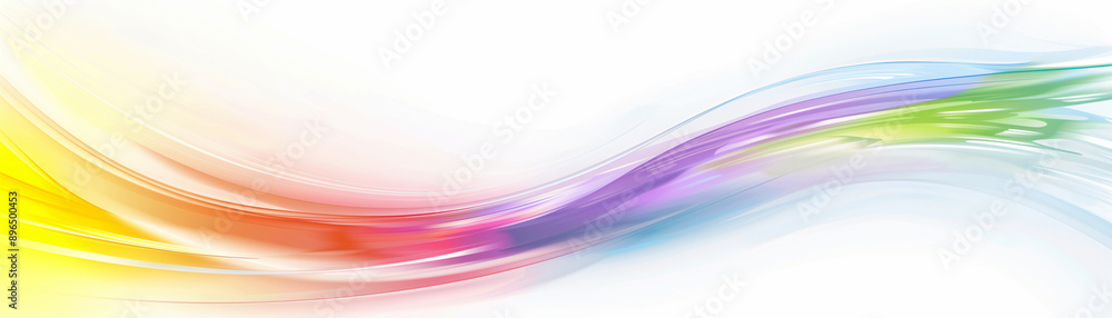 Fototapeta premium Soft Rainbow Wave for Banners