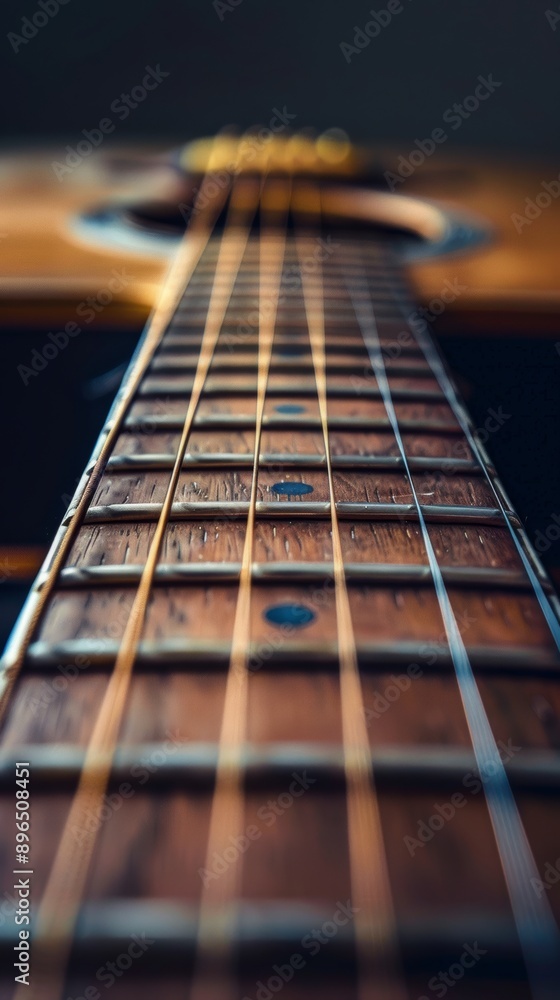 Gitarren Griffbrett close up Gitarren Griffbrett close up