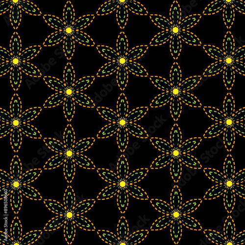 Seamless pattern with floral design 