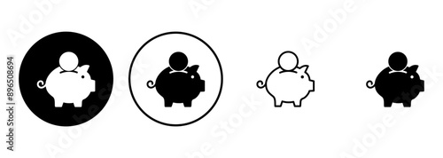 Piggy bank icon vector. piggy money icon