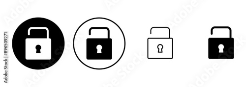 Lock icon set. Padlock icon vector. Encryption icon. Security symbol