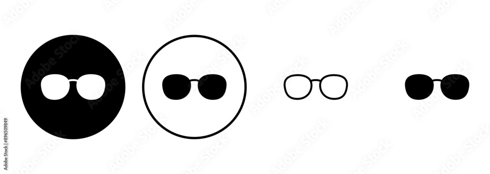 Glasses icon set. Glasses vector icon Glasses icon set. Glasses vector icon