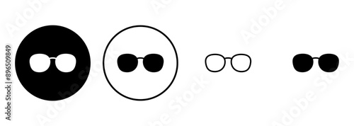Glasses icon set. Glasses vector icon
