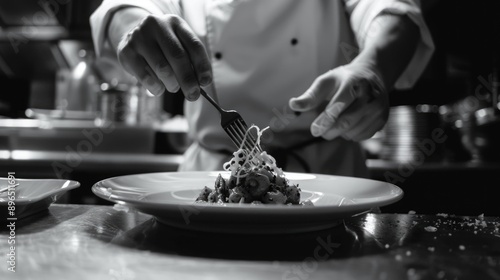 Wallpaper Mural A chef cooking food in a commercial kitchen setting Torontodigital.ca