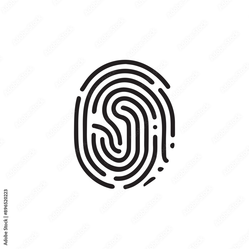 Finger print black and color icon mark human security vector design. Finger print black and color icon mark human security vector design.