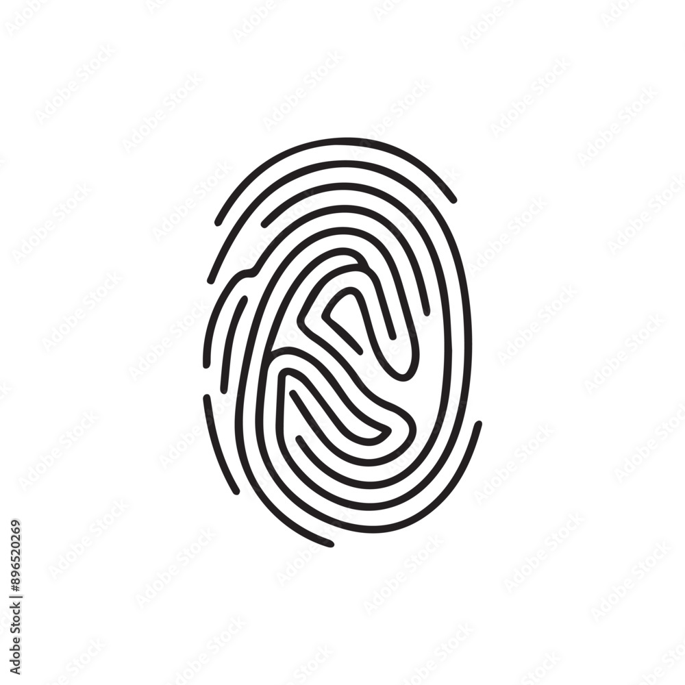 Finger print black and color icon mark human security vector design. Finger print black and color icon mark human security vector design.