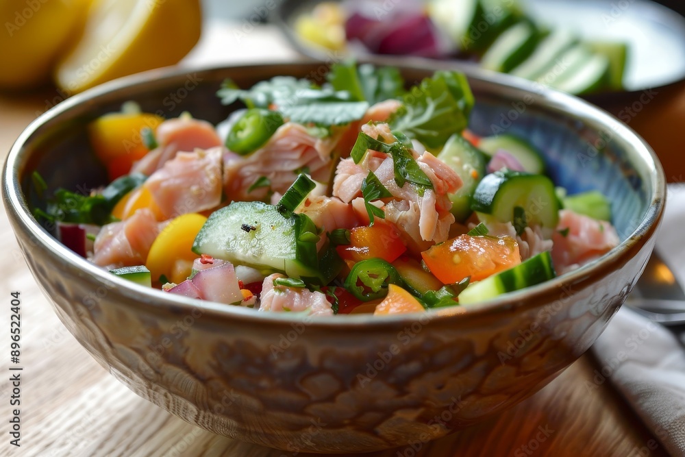 Salad with tuna and vegetables Salad with tuna and vegetables
