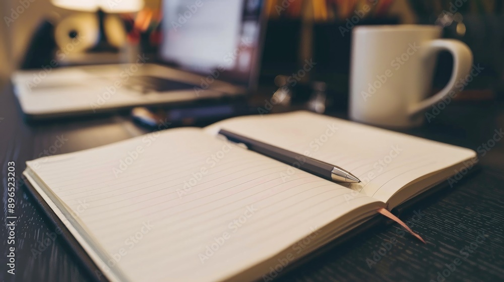 Building Your Brand Notepad on Desk with Text Building Your Brand Notepad on Desk with Text
