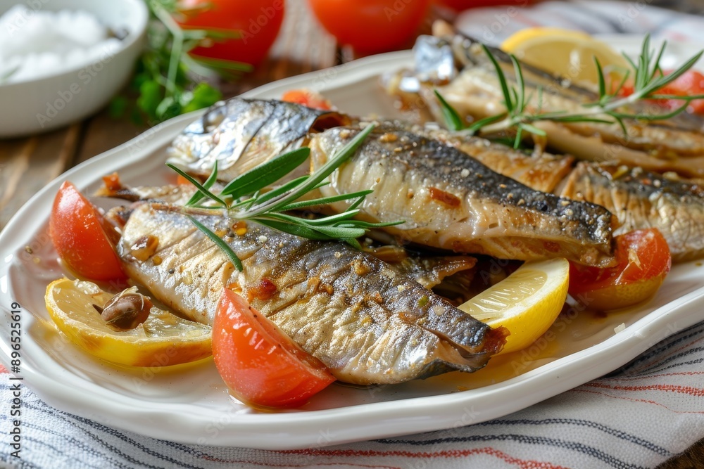 Vegetables accompanied by anchovy fillets Vegetables accompanied by anchovy fillets