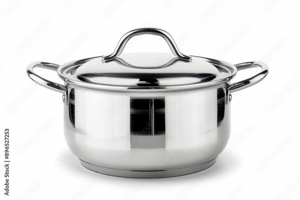 Stainless steel pot isolated on white background Stainless steel pot isolated on white background