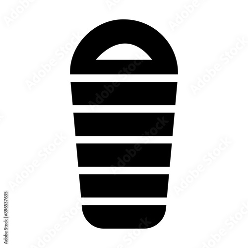 camping sleeping bag Solid icon