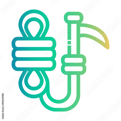 Photos grappling hook Line Gradient Icon