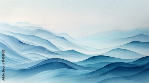 Serene blue waves create a calming atmosphere, ideal for backgrounds or artistic projects. Embrace tranquility in your space.