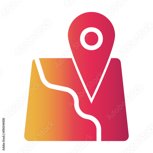 trekking map Gradient icon