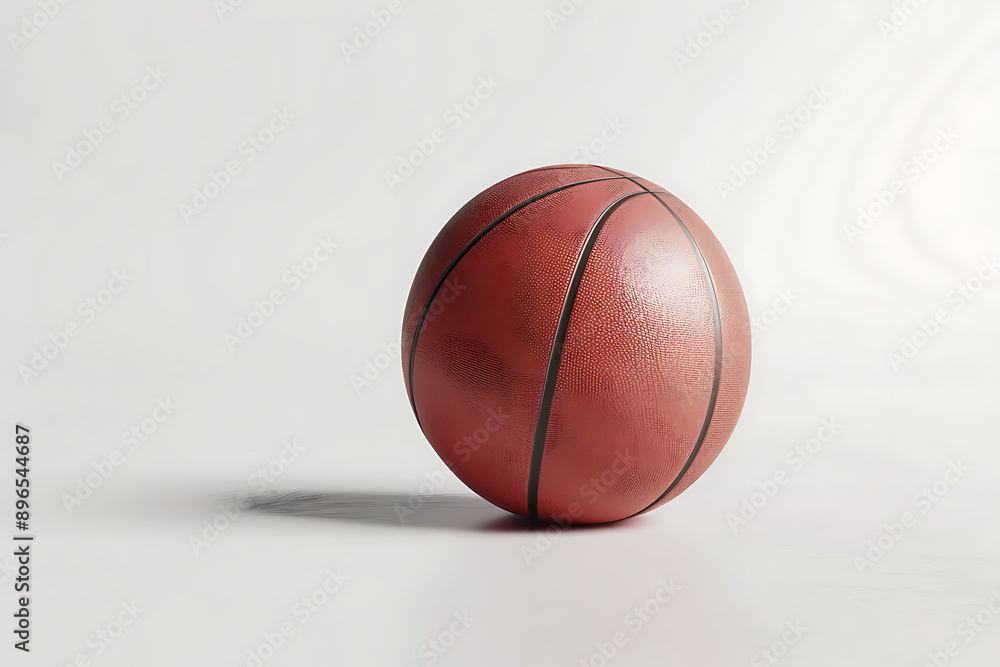 Basketball isolated on white background. 3D rendering. Basketball isolated on white background. 3D rendering.