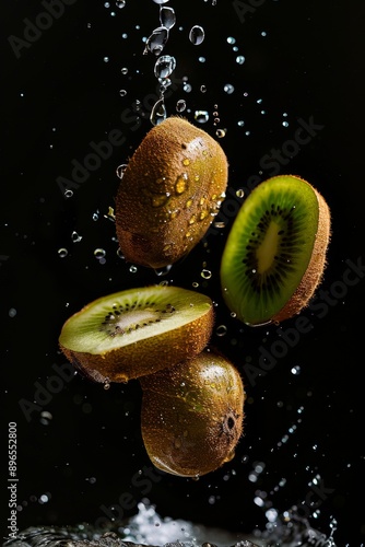 Mystic photo of Weiki Kiwi, isolated on black background photo