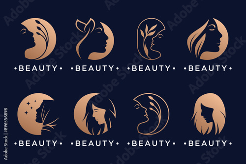 Luxury natural women skincare logo design