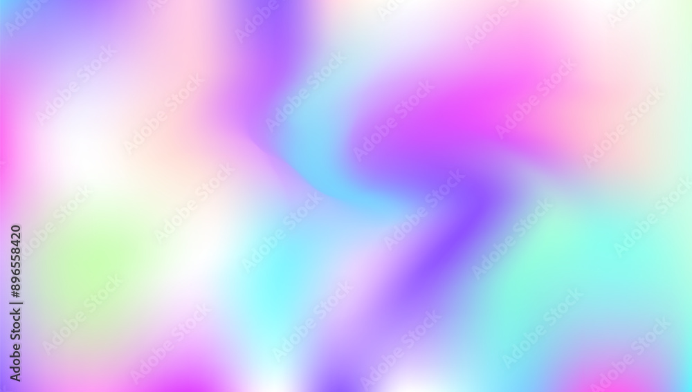Fototapeta premium Hologram Texture. Digital Mesh. Retro Glitch. Cosmos Flyer. Abstract Gradient. Pop Geometric Backdrop. Iridescent Background. Pink Soft Background. Purple Hologram Texture
