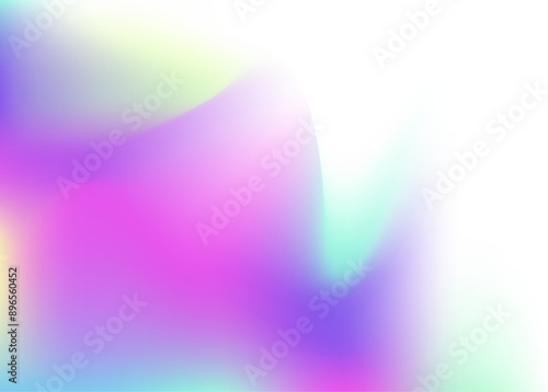 Holographic Texture. Blur Image. Hologram Gradient. Vibrant Fluid. Purple Pop Background. Abstract Gradient. Pastel Flyer. Shiny Geometry Illustration. Blue Holographic Texture