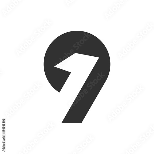 Free Download the logo consists of the number 1 and 9. Abstract, outline and elegant. - GFXLoad
