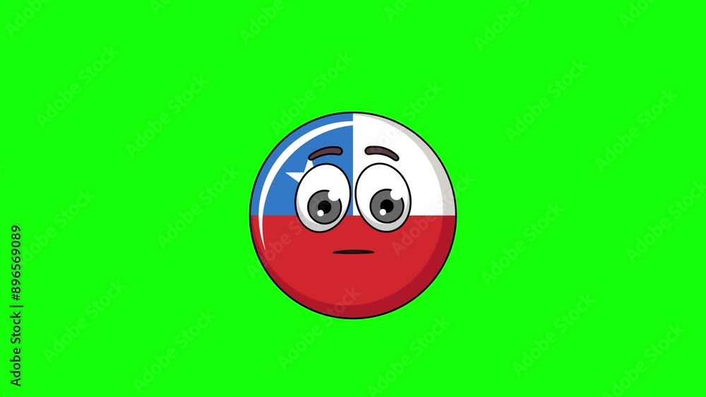 chile flag character with a raised eyebrow, skeptic's face chile flag character with a raised eyebrow, skeptic's face
