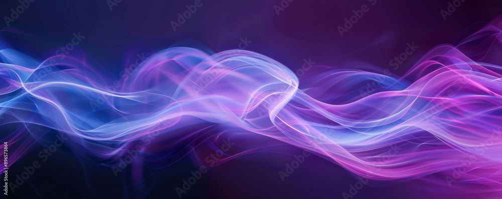 Abstract light smoke trails in vibrant blue Abstract light smoke trails in vibrant blue