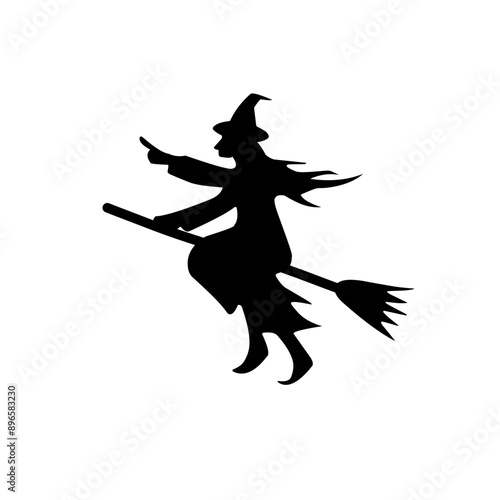 halloween flying witch