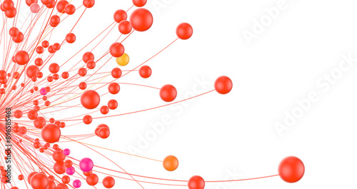 network shape. Abstract 3D ...