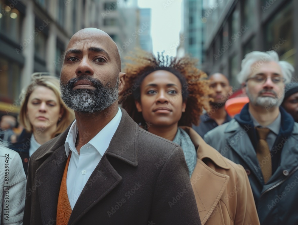 A man with a beard speaking to a group of people, great for use in presentations, lectures or public speeches A man with a beard speaking to a group of people, great for use in presentations, lectures or public speeches